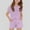 Purple, variant on NAISIBABY Girls Outfit Sets 2PC, Solid Short Sleeve T-Shirt Elastic Waist Shorts Kids Summer Casual Clothes Purple 9-10T