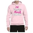 thumbnail image 2 of Wild Bobby, I'm Tougher Than Cancer Unisex Graphic Hoodie Sweatshirt, Light Pink, X-Large, 2 of 3