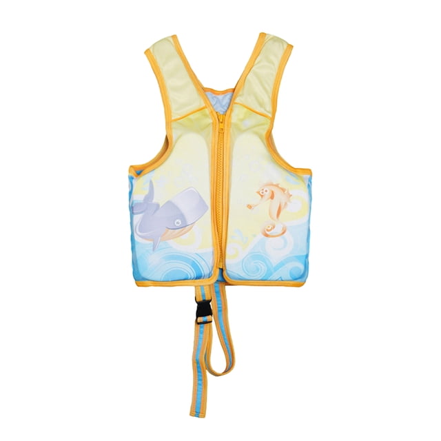Laklulu Chaleco flotador para niños, chaquetas de natación, traje de baño flotante para niños pequeños y niñas, entrenamiento de natación