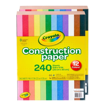 UPC: 0071662990138 | Crayola Construction Paper  240 Count  2-Pack (Total 480 Count)