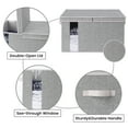 thumbnail image 5 of StorageWorks Foldable Fabric Storage Bin with Double-Open Lid, EX-Large Storage Box with Transparent Window, 21.2" x 15.7" x 11.8", 5 of 7