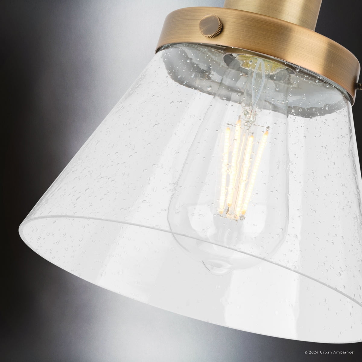 Luxury Modern Farmhouse Ceiling Light, Vintage Brass, UHP4663