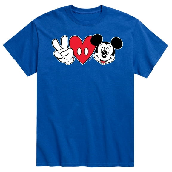 Disney - Peace Love Mickey - Men's Short Sleeve Graphic T-Shirt