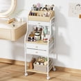 thumbnail image 2 of Rolling Makeup Organizer Cart - Floor Skincare Storage with Non-woven Drawers, Vanity Organizer Cosmetic Display Cases with Wheels, Cabinet for Skin Care Perfume Nail Polish Brush Hair Tool, 2 of 10
