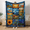 30"x40", variant on Van Gogh Starry Night & Sunflowers Throw Blanket Soft Flannel Bedspread Lightweight All-Season Decorative Couch Cover for Home Travel Camping