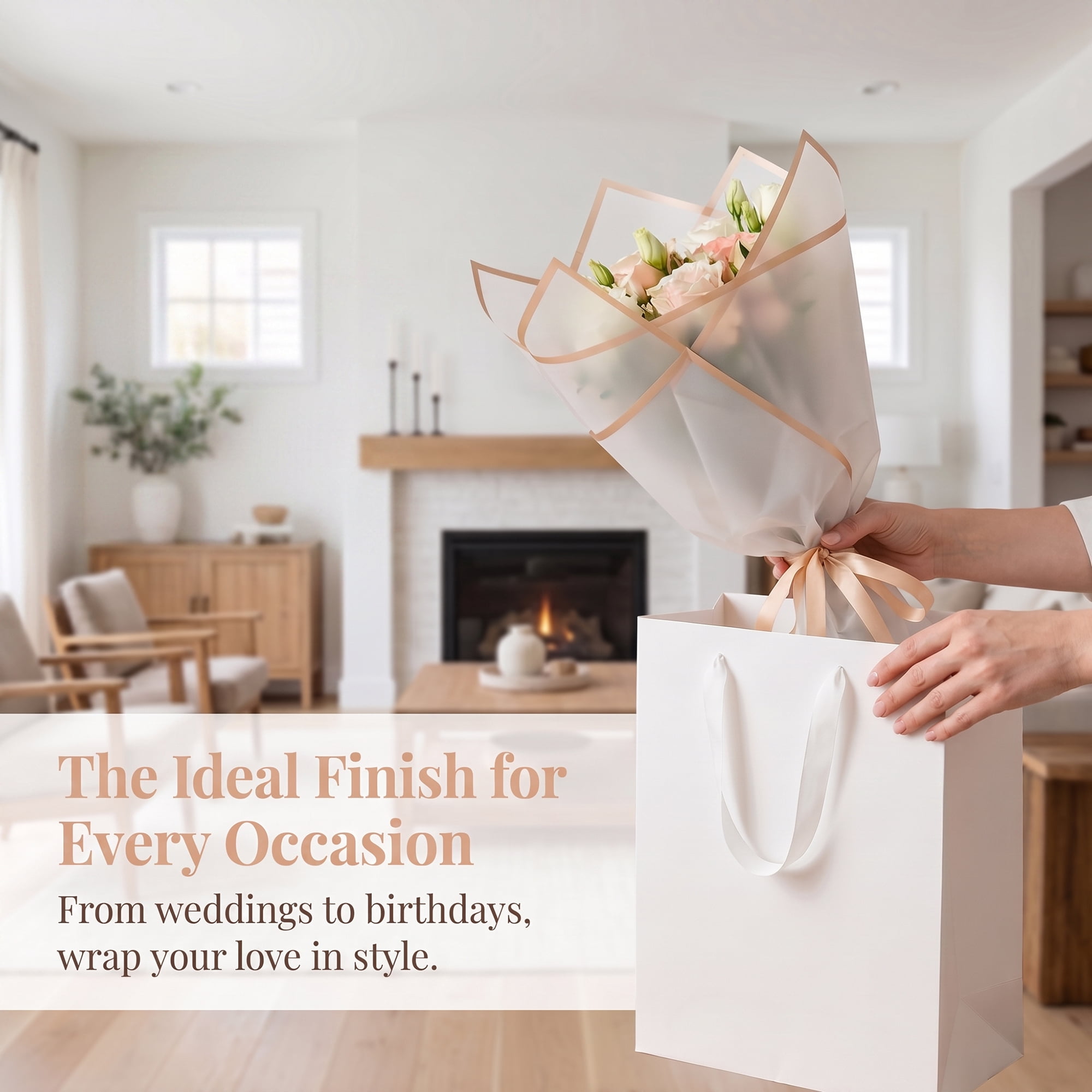 Unique Bargains 20Pcs Waterproof Luxury Matte Gift Wrapping Paper Sheets White 22" x 22"