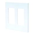 thumbnail image 2 of Placa de pared Leviton Decora de policarbonato blanco de 2 bandas, 2 of 3