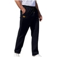 thumbnail image 1 of Pantalones largos para hombre, informales, lisos, con bolsillos, cintura elástica, rectos, para exteriores, para fitness, cargo, 1 of 5