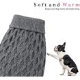 thumbnail image 2 of Suéter para perros Cuello alto clásico Suéteres de punto para mascotas Cálido Lindo Cachorro Sudadera Suéter Ropa de invierno para perros Suéter Ropa para uso en interiores y exteriores (Gris, L) JAMW Sencillez, 2 of 5