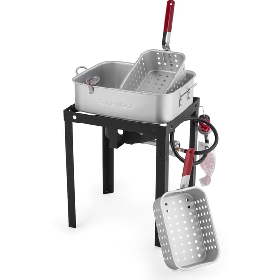 OuterMust 58,000 Propane Btu Fish Fryer, Outdoor Deep Fryer Ideal for Cooking Fish, Chicken Wings, French Fries