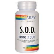 Solaray S.O.D. 2000 Plus 400mg | Superoxide Dismutase & Catalase Antioxidant Process Support | Enteric Coated | 100ct