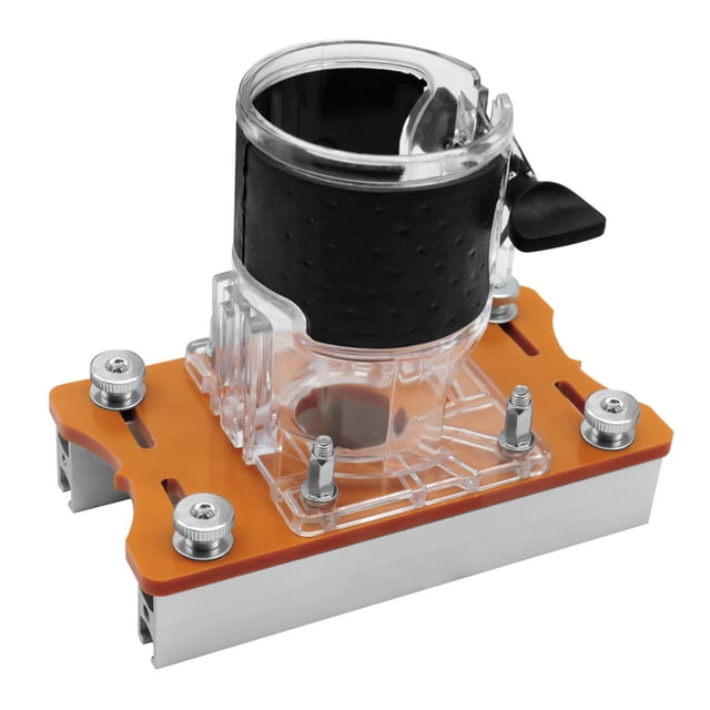 Wood Router Base, Aluminum Alloy Compact Wood Palm Router Base Accurate Slotting Wide Application for Grooving