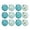 B, variant on Christmas Ball Ornaments 6 PC Set Teal Turquoise Assorted Pattern Tree Hanging Decor Design A