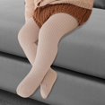 thumbnail image 2 of LZHGirlshop Baby Girls Tights Toddler Solid Color Knit Leggings Thick Cotton Infant Stockings Pantyhose,Khaki,7T, 2 of 5