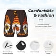 thumbnail image 3 of Yiaed Fall Gnomes Print Mens Swim Trunks Bathing Suit Compression Liner Beach Swim Shorts Swimwear Quick Dry Zipper Pocket No-Chafing Board Short-X-Large, 3 of 6