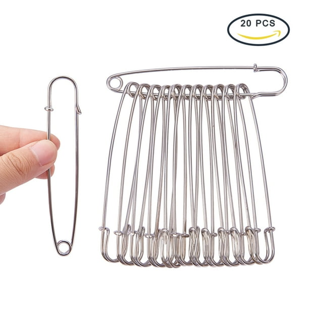 20PCS Safety Pins Extra Large Heavy Duty Safety Pins for Blankets