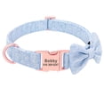 thumbnail image 2 of Pet Artist Soft Tweed Adjustable Personalized Dog Collars Engraved Custom Pet Name ID with Bow Tie, 2 of 7