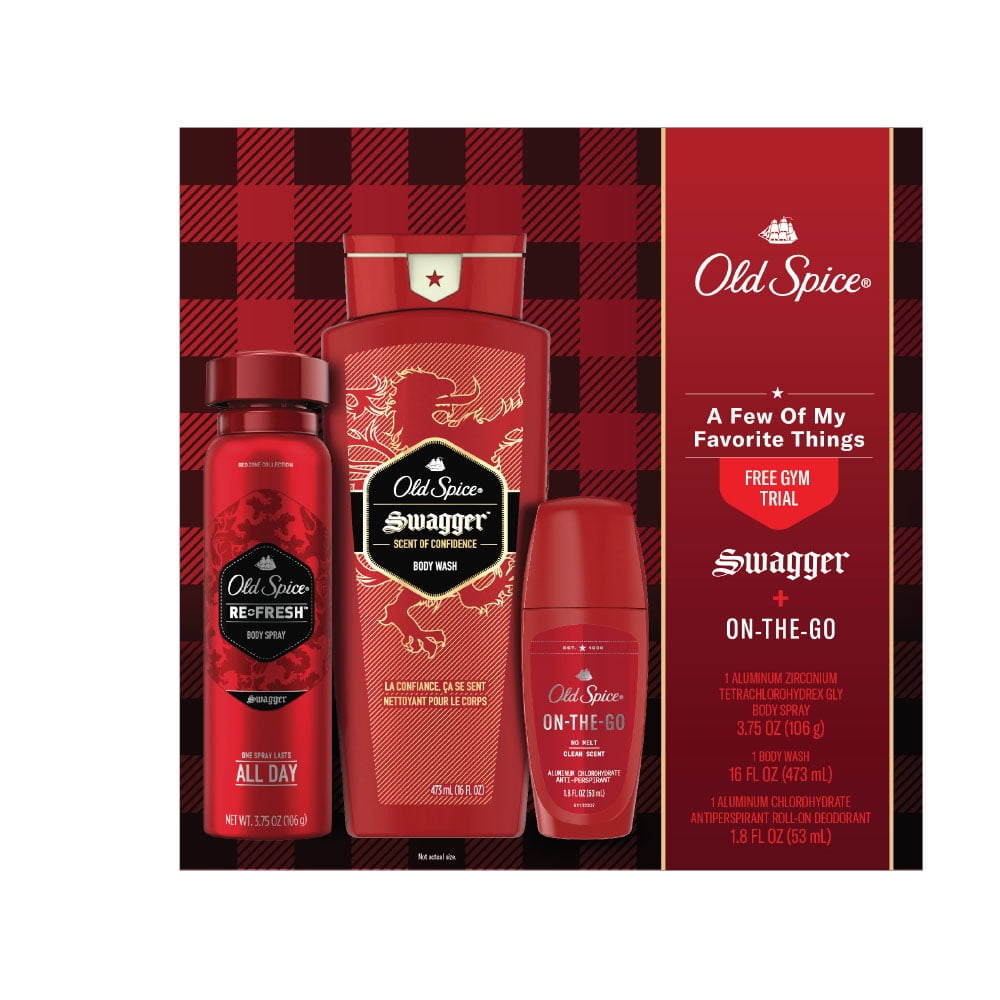 (14 Value) Old Spice Swagger Holiday Gift Pack Body Spray + Swagger
