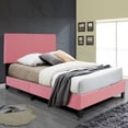 thumbnail image 4 of Better Home Products Nora Faux Leather Upholstered Twin Panel Bed in Pink, 4 of 6