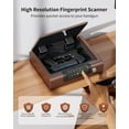 thumbnail image 3 of Gun Safe,Biometric Gun Safe for Pistols 3-Ways unlock Fingerprint Digital PIN Key Unlock with Voice, Lock box for Cloakroom living room Bedroom Nightstand and Car Antique Bronze, 3 of 7