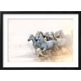 thumbnail image 2 of Art.com White Horses of Camargue Running in the Mediterranean Water at Sunrise Photographic Print by Sheila Haddad, Black Frame Wall Art, 23" x 17", 2 of 5