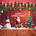 thumbnail image 6 of Decorative Design Merry Christmas Banner Colorful Ornaments Festive Decor Holiday Backdrop for Christmas Party Winter Celebration Home Decoration, 6 of 9
