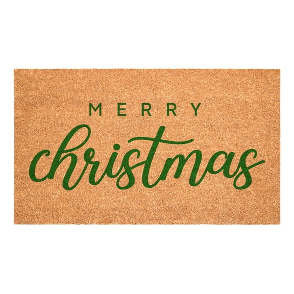 Calloway Mills 117372448 Green Classic Christmas Doormat 24" x 48"