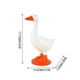 thumbnail image 3 of Resin White Key Figurine With Beak Hook, 7 inch Cute Orange Beak and Feet Decor Ornament for Entryway Tabletop, Bedroom, Living Room Shelf or Outdoor Garden, 3 of 6