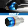 thumbnail image 2 of Unique Bargains Straight Cut Car Exhaust Tail Muffler Tail Pipe 2.5 In Inlet 3.5 In Outlet 7.25 In Length Burnt Blue, 2 of 7
