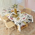 thumbnail image 3 of Rover Cream Dogs Bone Rectangle Tablecloth 60"x120",Waterproof Polyester Rectangle Table Cloth, Wipeable Spillproof Polyester Tablecloth for Dining, Camping, Indoor and Outdoor, 3 of 6