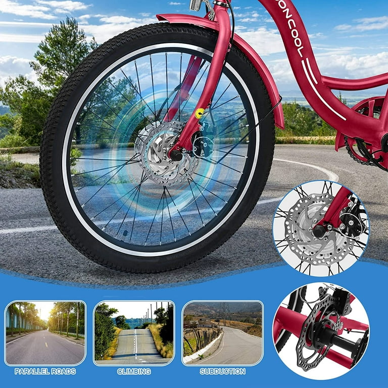 ABORON Electric Tricycle for Adults 350W 36V Electric Trike Motorized Three Wheel Electric Bicycle 7 Speeds 3 Wheels Adult Electric Tricycle with