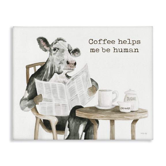 Stupell Industries Cottage Funny Morning Coffee Phrase Canvas Art, 30 x 24, by Cindy Jacobs