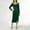 Green, variant on Long Sleeve V-Neck Dress Velvet Casual Elegant Comfortable Soft Fabric Suitable for Holidays Parties Weddings Work Spring Summer Fashion Women Dress Hot Pink L