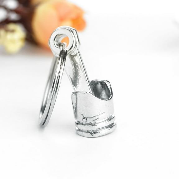 Engine Piston Keychain Car Pendant Alloy Keychain Key Ring Automotive Parts Model Metal Pendant Keychain Keyfob Keyring