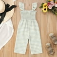 thumbnail image 2 of Toddler Girls Jumpsuit Sleeveless Solid Color Elastic Waist Loose Fit Rompers Bottoms Jumpsuits Size 18 M-24 M, 2 of 6
