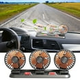 thumbnail image 6 of Comefolife Clearance Three Head USB Fan for Car,360° Rotation 2 Speeds Portable Cooling Fan for Car Dashboard,Universal Car Fans That Blow Cold Air Car Accessories Interior for Truck SUV RV, 6 of 6