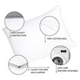 thumbnail image 3 of 100% Cotton Cover Queen Bed Pillow For Sleeping 2 Pack,Down Alternative Filled,White, 3 of 5