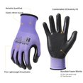 thumbnail image 2 of Guantes de trabajo MANUSAGE XL morados con agarre de nitrilo, 24 pares, 2 of 6