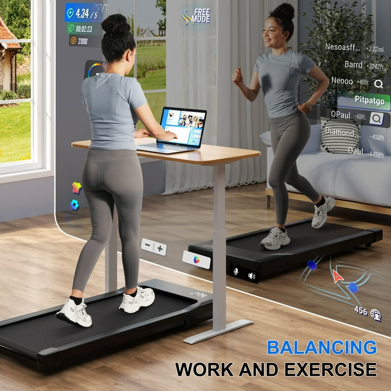 MJWW Walking Pad Treadmill with Remote Control, Under Desk Compact - Main Image