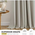 thumbnail image 4 of Natural Blackout Curtains - Bedroom Window Treatment Curtains Thermal Insulated Room Darkening Drapes for Living Room Kitchen Grommet Light Blocking Drapery, 40 x 54 Inches Long, 2 Panels, 4 of 5
