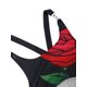 thumbnail image 5 of VISgogo Mono de Halloween para Mujer, Estampado de Flores y Esqueleto Cuello en U de Una Pieza, S/ M/ L/ XL/ XXL VISgogo moda, 5 of 8