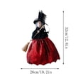 thumbnail image 2 of Halloween Witch Doll, Handmade Witch Doll Ornament Kitchen Home Decor Halloween Fireplace Tabletop Ornament, Gift for Mom or Friend, 2 of 7