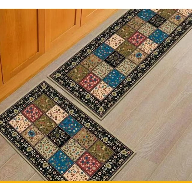 Comfort Kitchen Mat Set of 2, AntiFatigue Kitchen Rugs