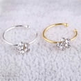 thumbnail image 4 of fastboy Rhinestone Flower Fake Hoop Nose Ring Punk Fake Lip Clip Girl Nostril Hoop Ear Hoop Ring Body Jewelry, 4 of 9