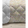 thumbnail image 3 of Pastel Down Alternative Comforter, Ornate Hand Drawn Flourish Pattern Floral Swirls Blooms Spring Yard Themed, Microfiber Quilt for All Season, 5 Sizes, Multicolor, by Ambesonne, 3 of 3
