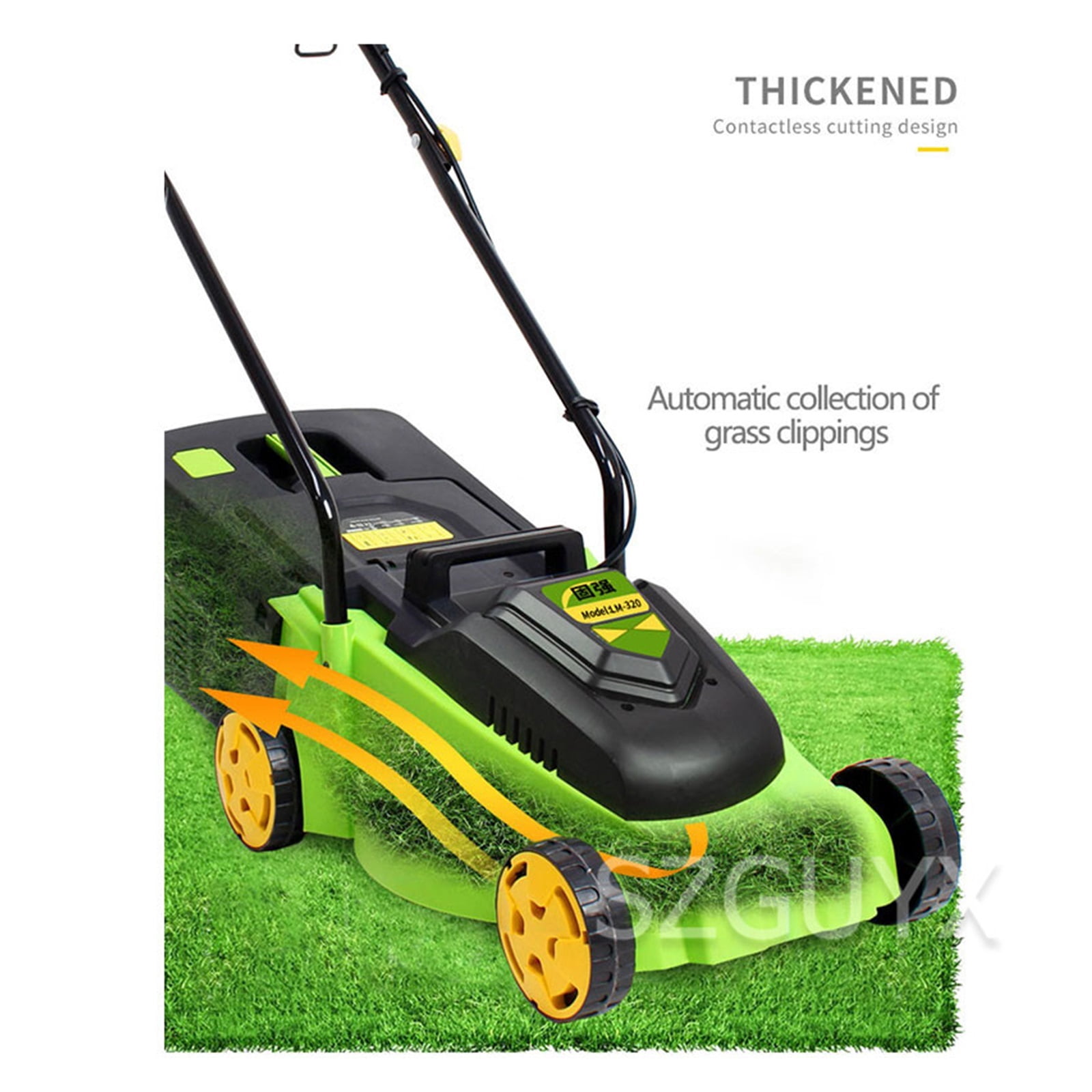 1600W High-power Commercial Electric Lawn Mower Lawn Machine Small Lawn Mower Multi-function Hand-push Weeder