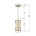 thumbnail image 2 of 2260-AG Crystorama Lighting Jennings - One Light Pendant in Timeless Style - 6 Inches Wide by 14.25 Inches High-Aged Brass Finish    -Traditional, 2 of 5