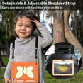 thumbnail image 5 of Allytech for iPad 10th Gen 10.9 Inch Case 2022 with Butterfly Wings Kickstand & Pencil Holder, Kidsproof Removable Shoulder Strap 2 in 1 Heavy Duty Rugged Cover for iPad 10.9" 2022, Orange+Beige, 5 of 7