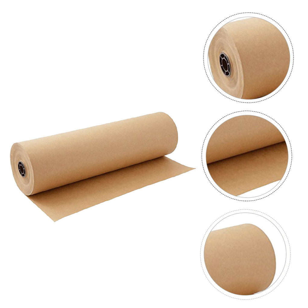 ifundom 1Pack Brown Kraft Paper Roll For DIY Handicrafts And Shipping Needs
