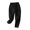 Black, variant on VERUGU Capris Pants for Women Solid Color Casual Pocket Elasticated Literary and Artistic Revival Capris Cotton and Linen Radish Harlan Pants Black 3XL